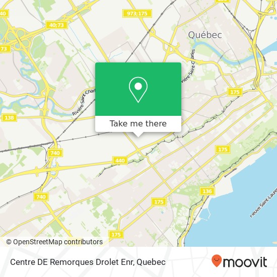 Centre DE Remorques Drolet Enr map