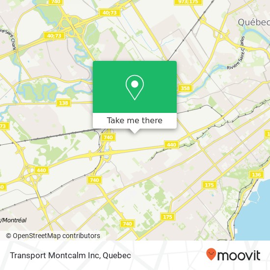 Transport Montcalm Inc map