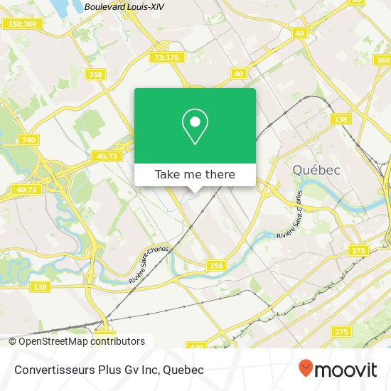 Convertisseurs Plus Gv Inc map