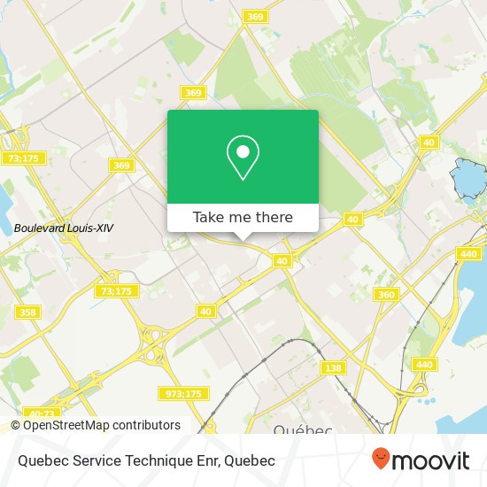Quebec Service Technique Enr map