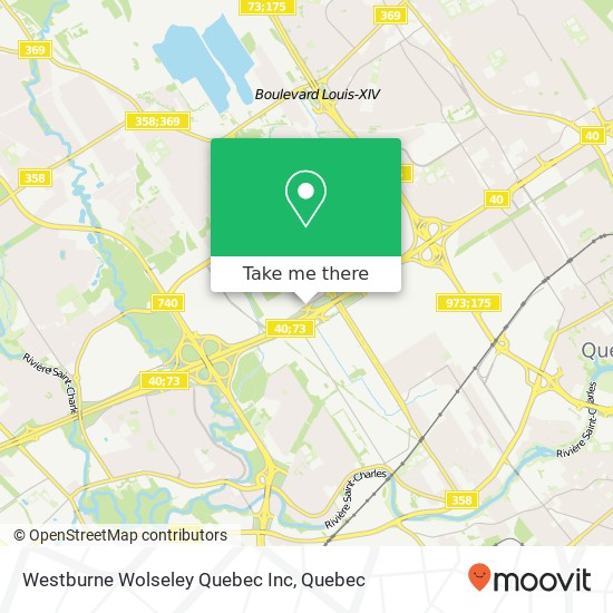 Westburne Wolseley Quebec Inc map