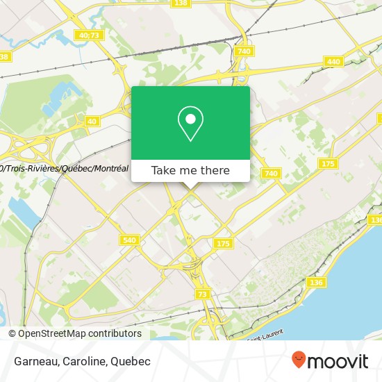 Garneau, Caroline map