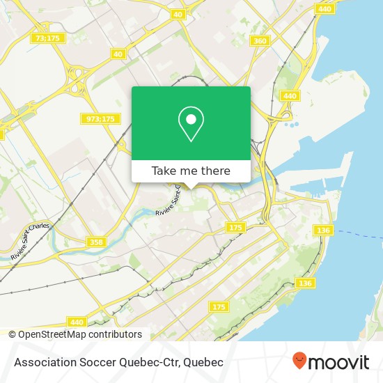 Association Soccer Quebec-Ctr map