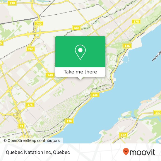 Quebec Natation Inc map