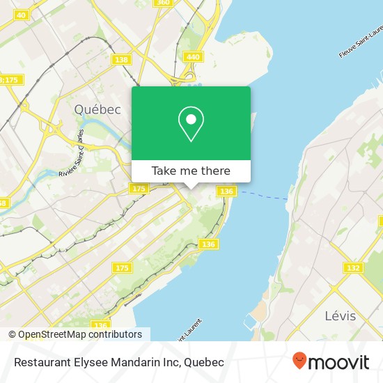 Restaurant Elysee Mandarin Inc map