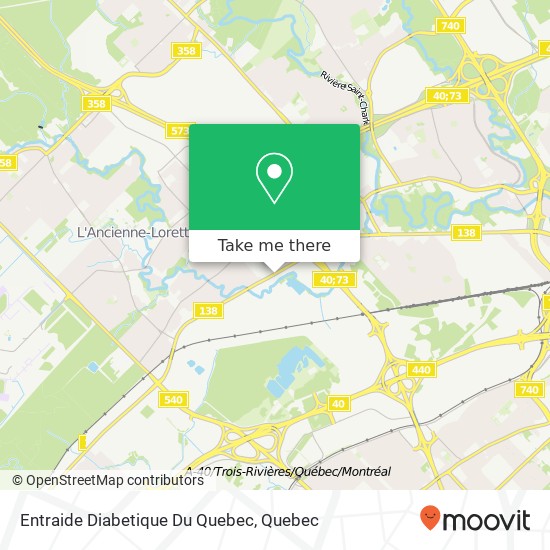 Entraide Diabetique Du Quebec map