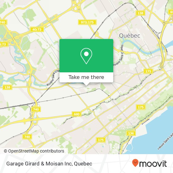 Garage Girard & Moisan Inc map