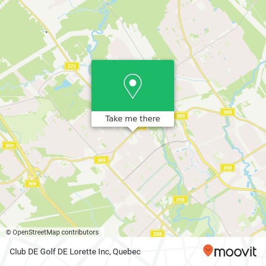 Club DE Golf DE Lorette Inc map