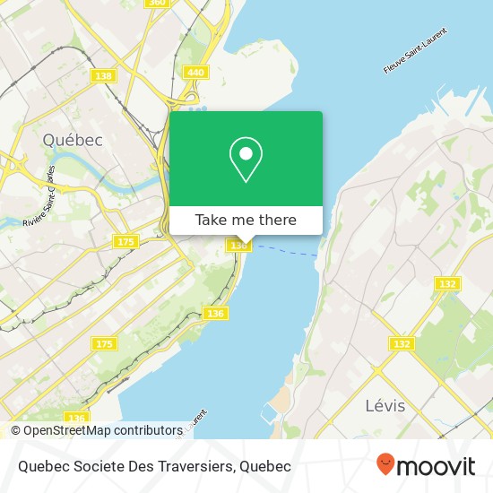 Quebec Societe Des Traversiers map