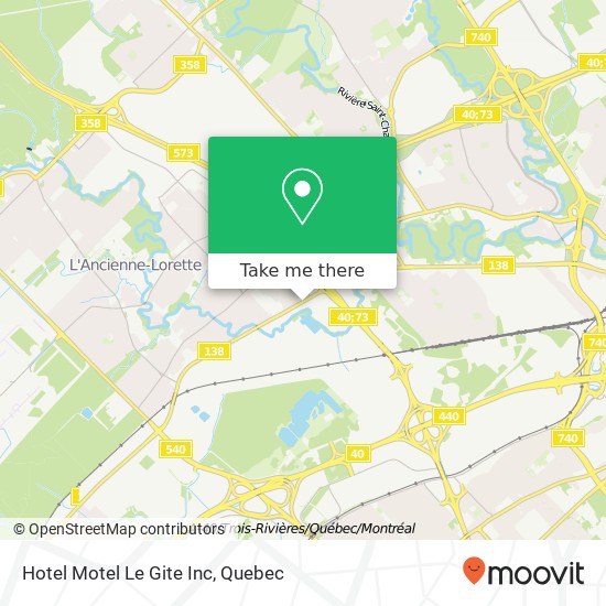 Hotel Motel Le Gite Inc map