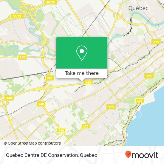 Quebec Centre DE Conservation map