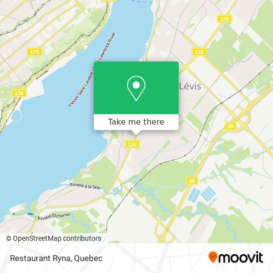 Restaurant Ryna map