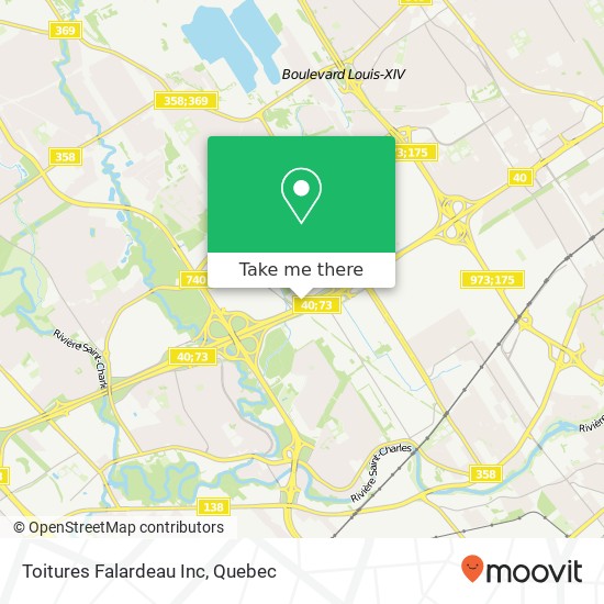 Toitures Falardeau Inc map