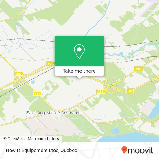 Hewitt Equipement Ltee map