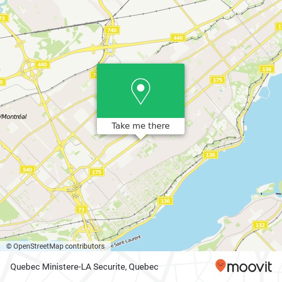 Quebec Ministere-LA Securite map