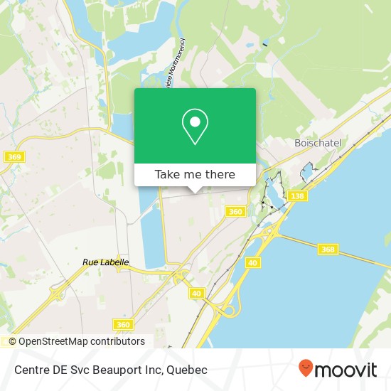 Centre DE Svc Beauport Inc map