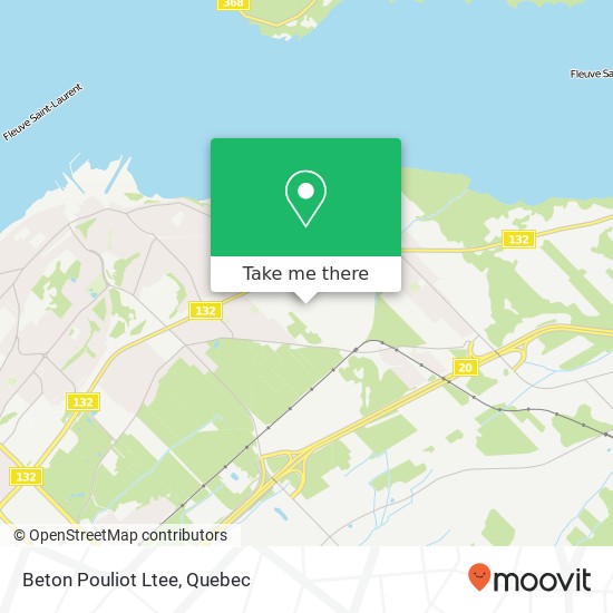 Beton Pouliot Ltee map