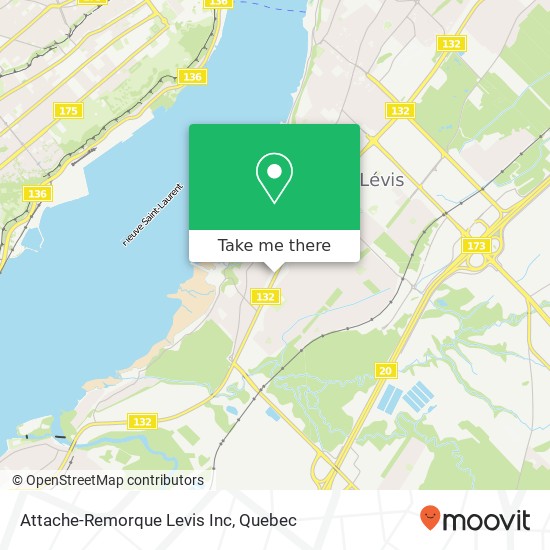 Attache-Remorque Levis Inc map