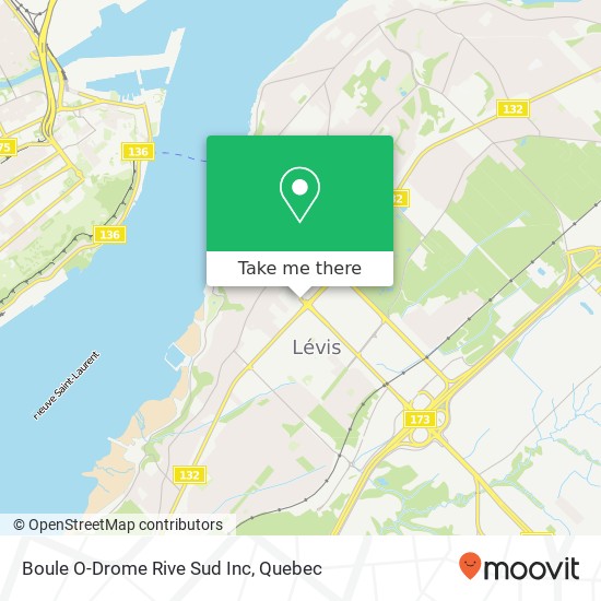Boule O-Drome Rive Sud Inc map