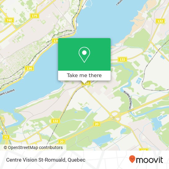 Centre Vision St-Romuald map