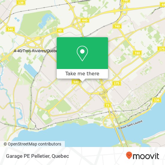 Garage PE Pelletier map