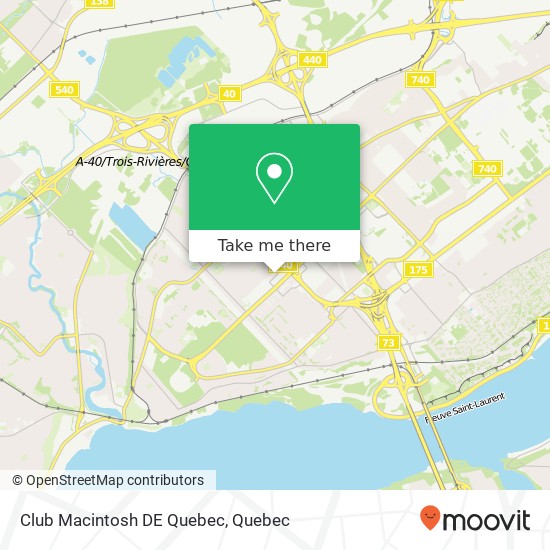 Club Macintosh DE Quebec map
