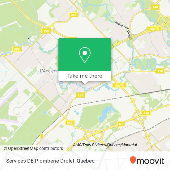 Services DE Plomberie Drolet map