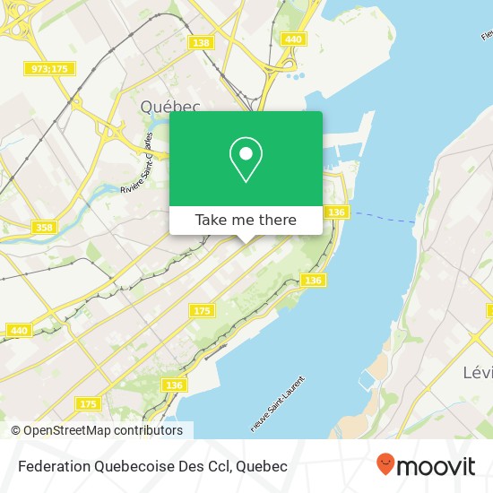 Federation Quebecoise Des Ccl map