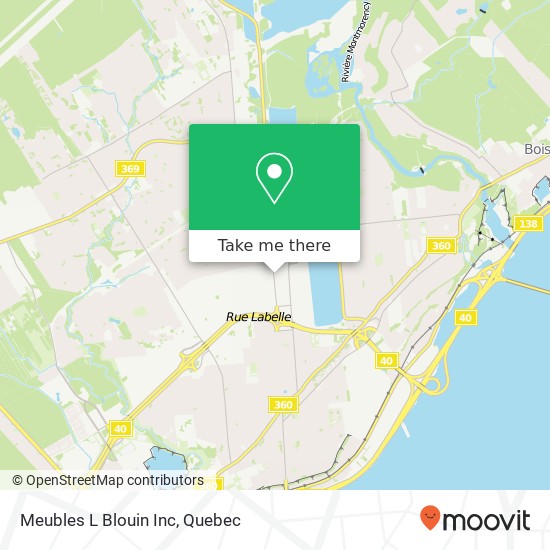 Meubles L Blouin Inc map