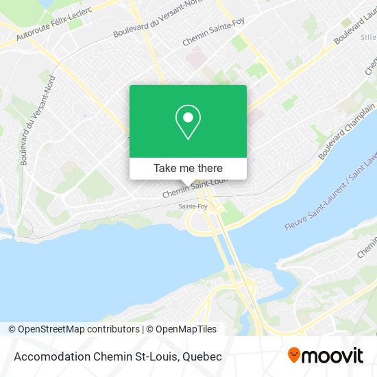 Accomodation Chemin St-Louis map