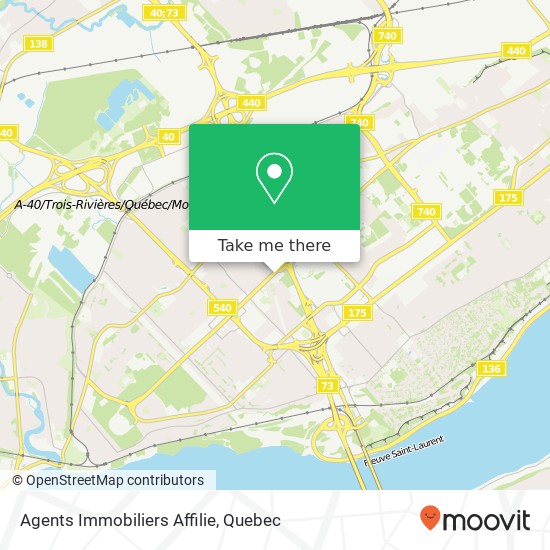 Agents Immobiliers Affilie map