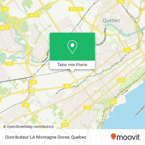 Distributeur LA Montagne Doree map