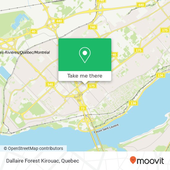 Dallaire Forest Kirouac map