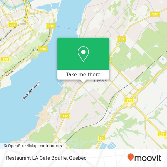 Restaurant LA Cafe Bouffe map