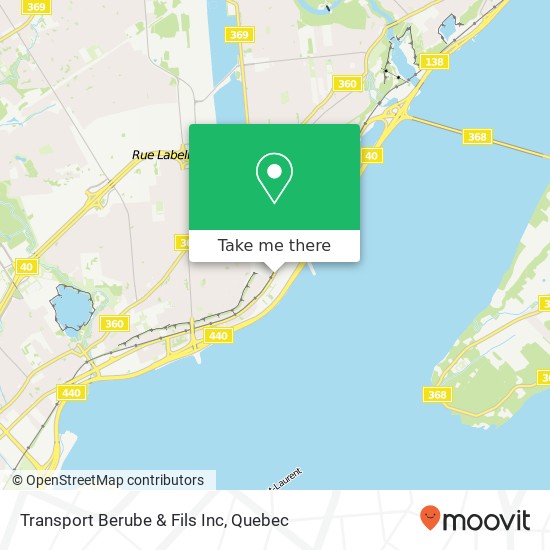 Transport Berube & Fils Inc map