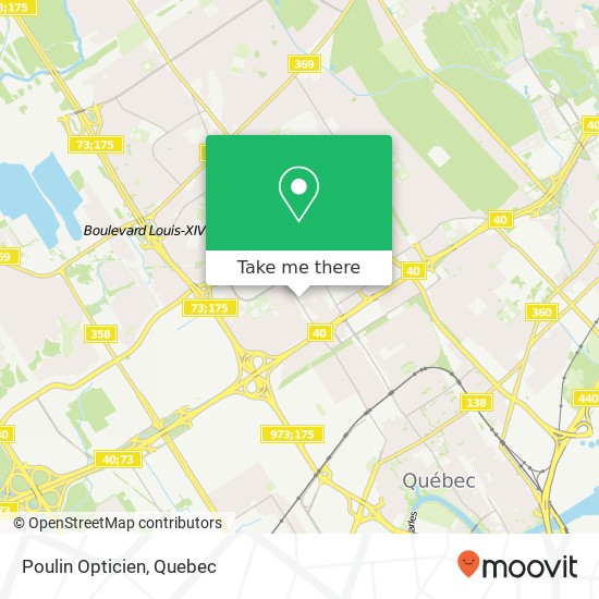 Poulin Opticien map