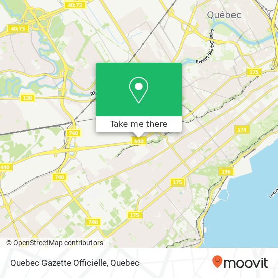 Quebec Gazette Officielle map