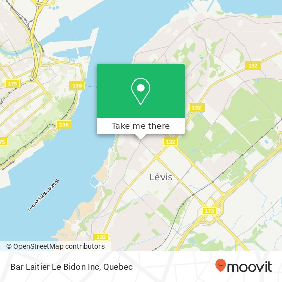 Bar Laitier Le Bidon Inc map