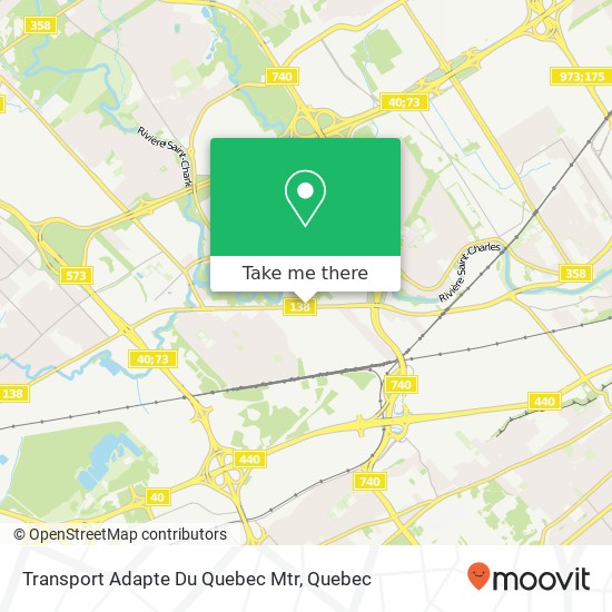 Transport Adapte Du Quebec Mtr map