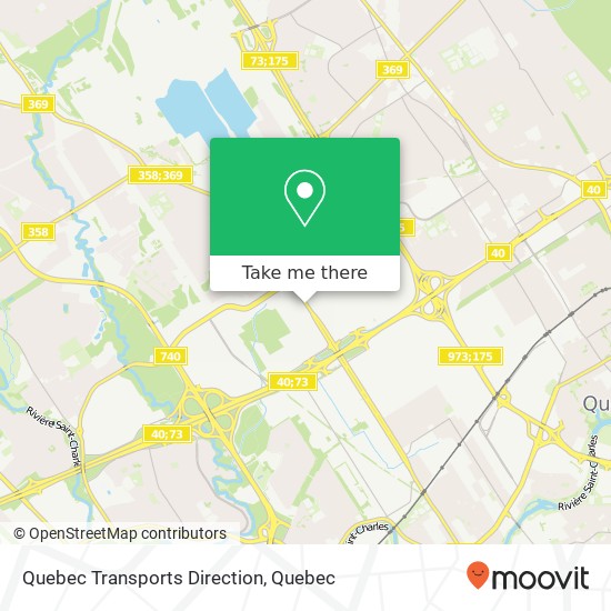 Quebec Transports Direction map