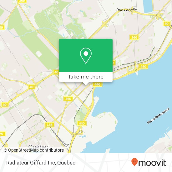 Radiateur Giffard Inc map