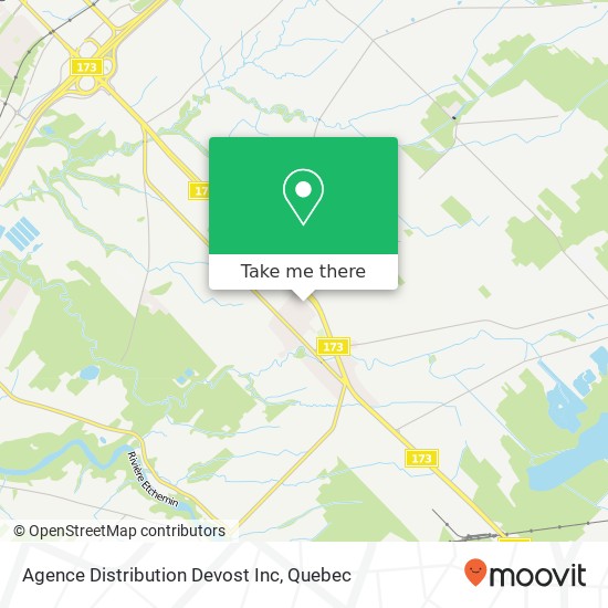 Agence Distribution Devost Inc map