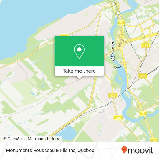 Monuments Rousseau & Fils Inc map