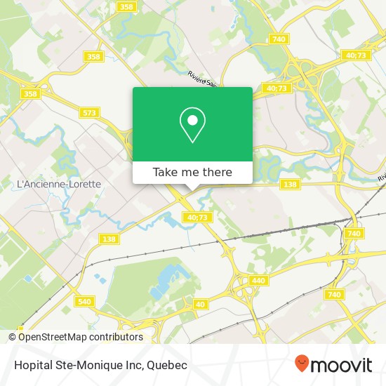 Hopital Ste-Monique Inc map