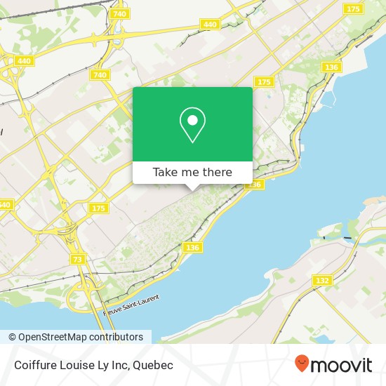 Coiffure Louise Ly Inc map