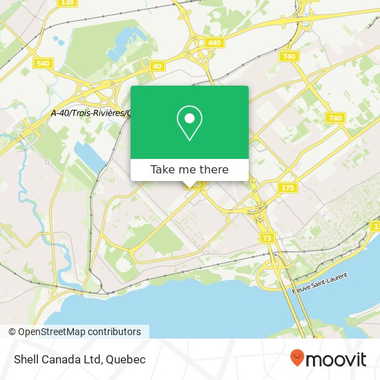 Shell Canada Ltd map