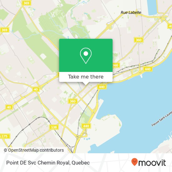 Point DE Svc Chemin Royal map