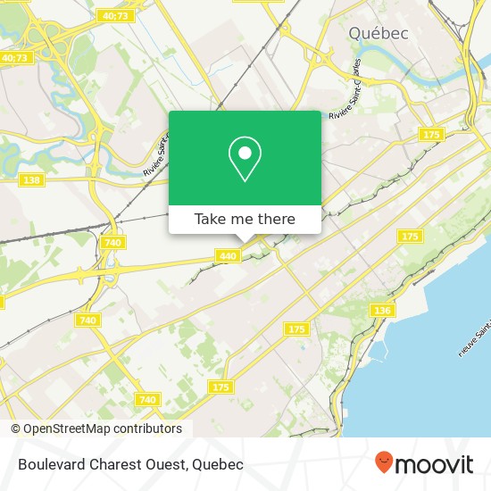 Boulevard Charest Ouest map