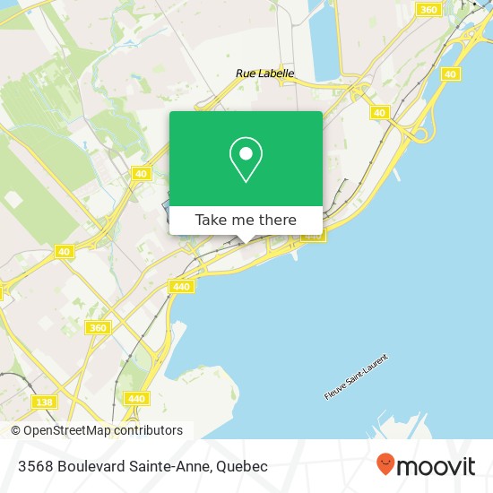 3568 Boulevard Sainte-Anne map