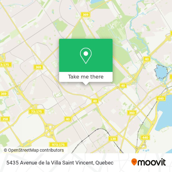 5435 Avenue de la Villa Saint Vincent map